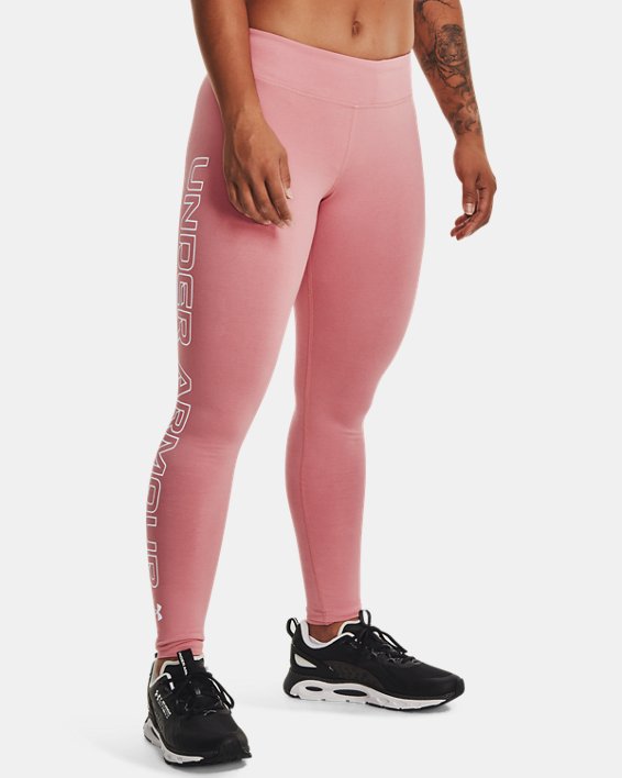 Women's UA Favorite Wordmark Leggings, Pink, pdpMainDesktop image number 0
